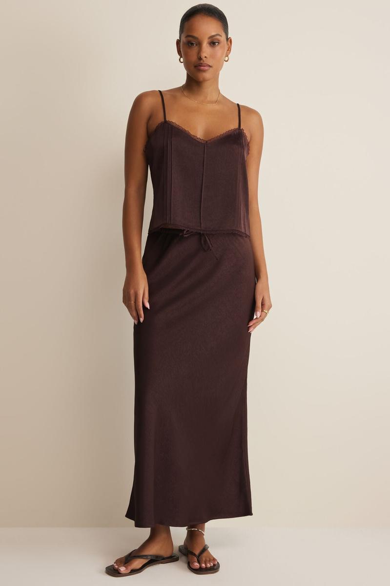 Z Supply - Viva Skirt in Chocolate Cherry