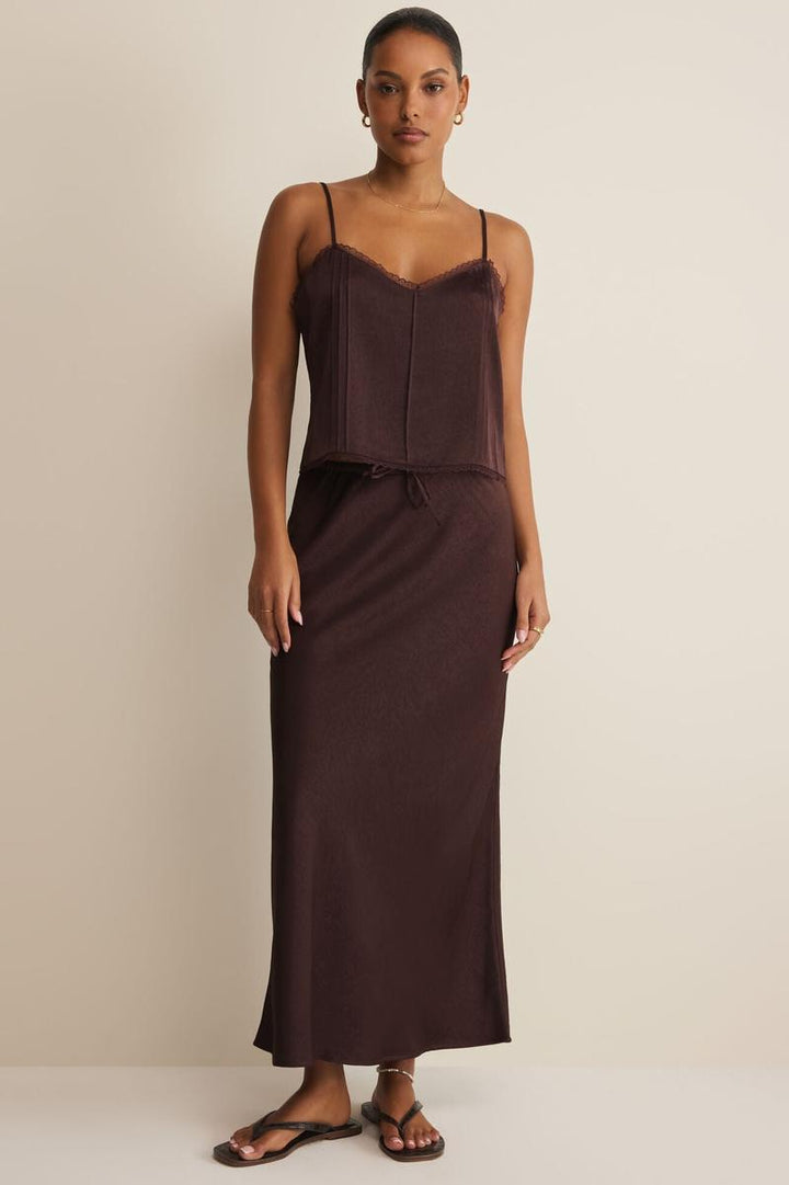 Z Supply - Viva Skirt in Chocolate Cherry