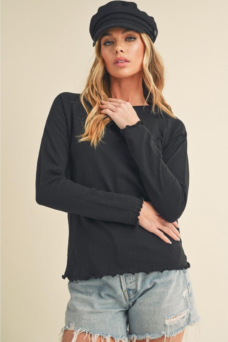 AEMI+CO - Gwen Baby Long Sleeve Tee in Black