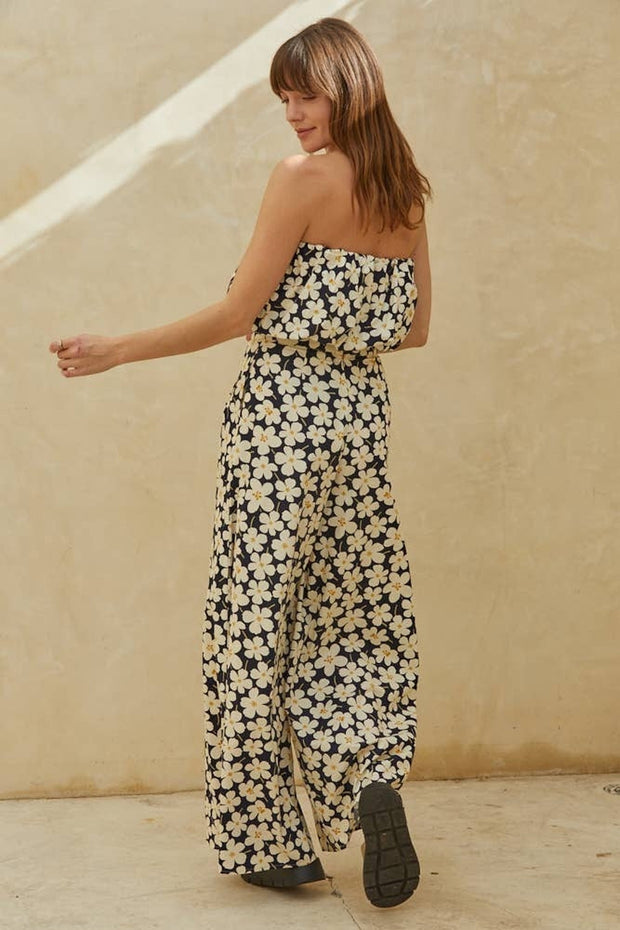 By Together - Find Me Floral Pants in Navy Cream