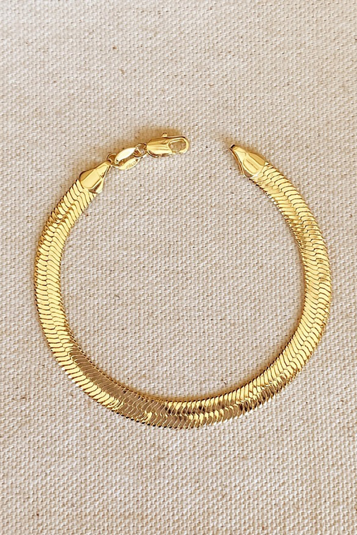GoldFi - Herringbone Bracelet in Gold - 6mm