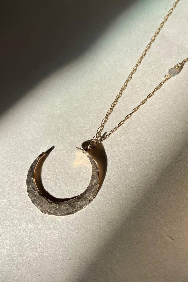 Elysium Jewelry - Crescent Moon Necklace in 14k Gold Filled