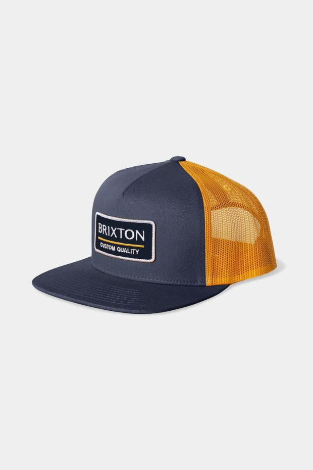 Brixton - Palmer Proper MP Mesh Cap in Washed Navy/Bright Gold