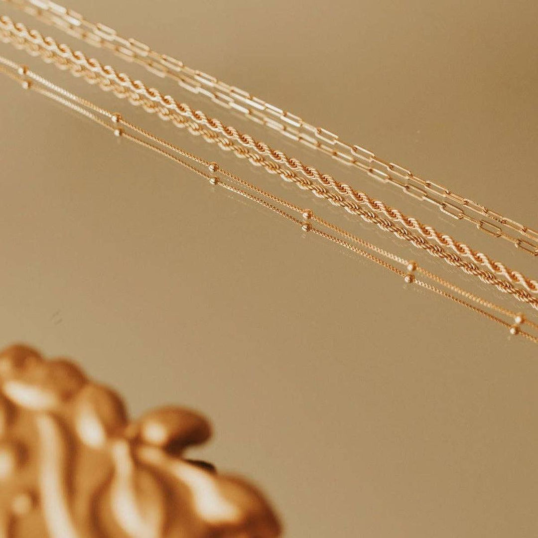 Mauve Jewelry Co. - Annie Gold Filled Satellite Necklace: 18"