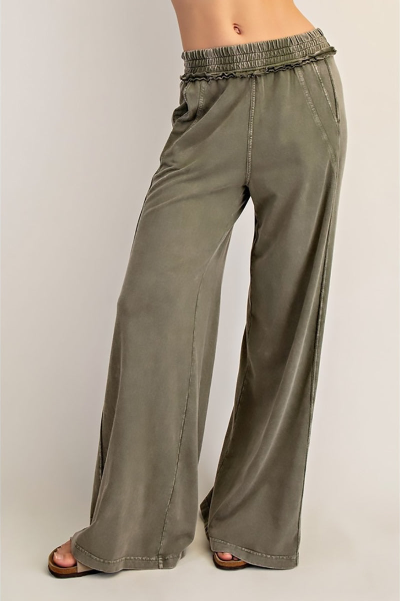 Rae Mode - Mineral Washed Terry Butter Wide Pants