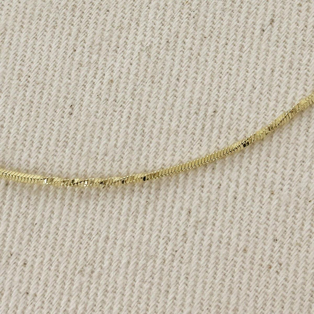 GoldFi - 18k Gold Filled Interspersed Twisted Box Chain 1.0mm Thickne