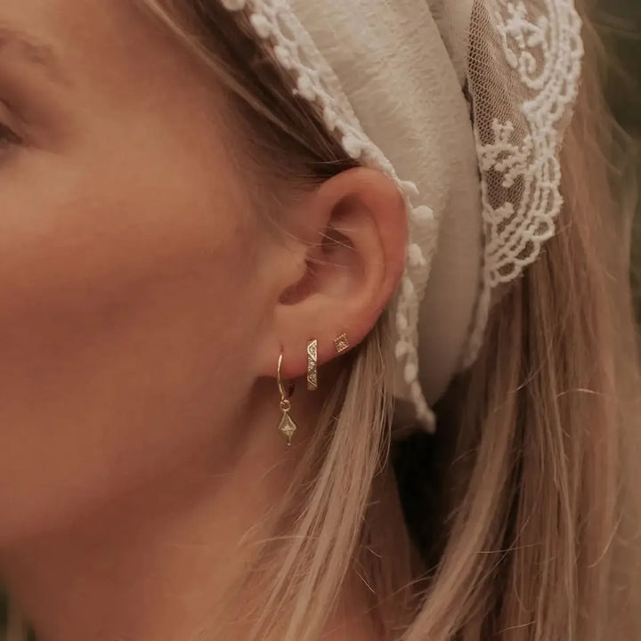 Mauve Jewelry Co. - Georgia Diamond Hoops in Gold