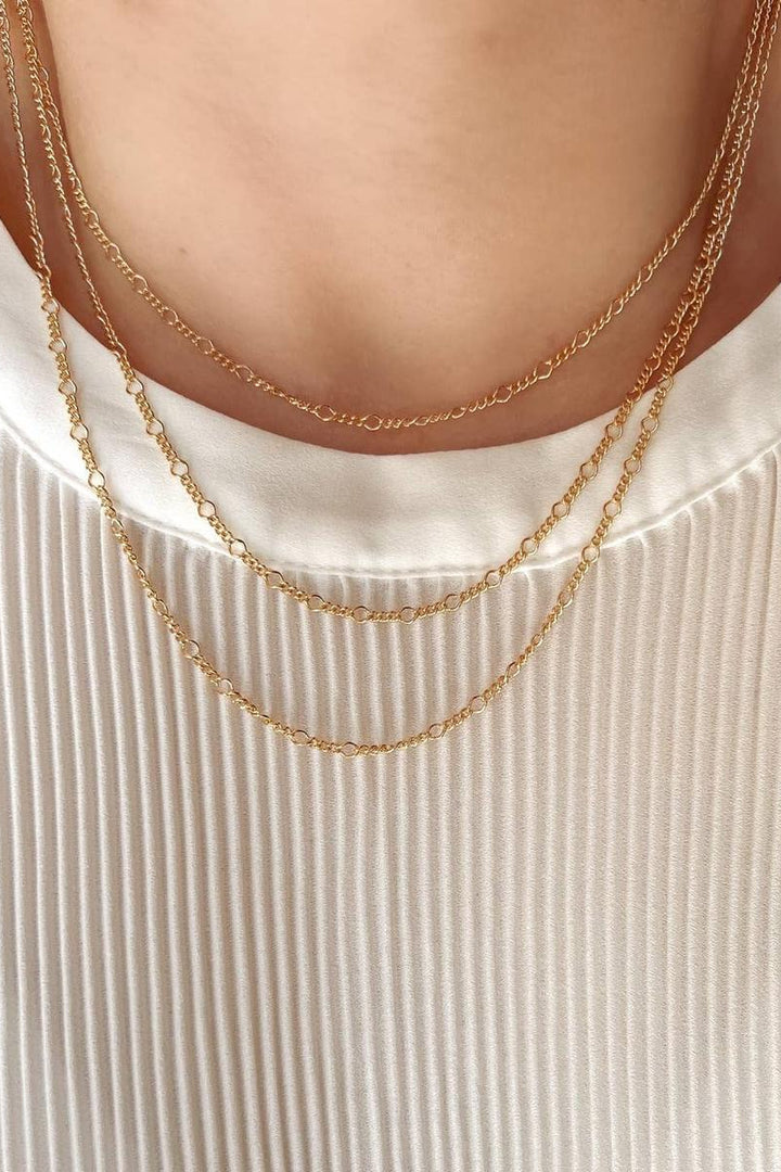 GoldFi - 18k Gold Filled Chain Rounded Figaro Style