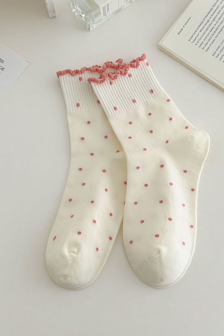 ACCITY - All-Match New Polka Dot Mid-Calf Socks