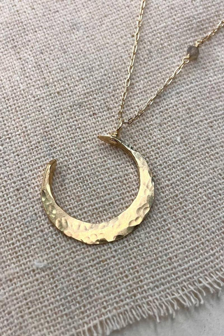 Elysium Jewelry - Crescent Moon Necklace in 14k Gold Filled