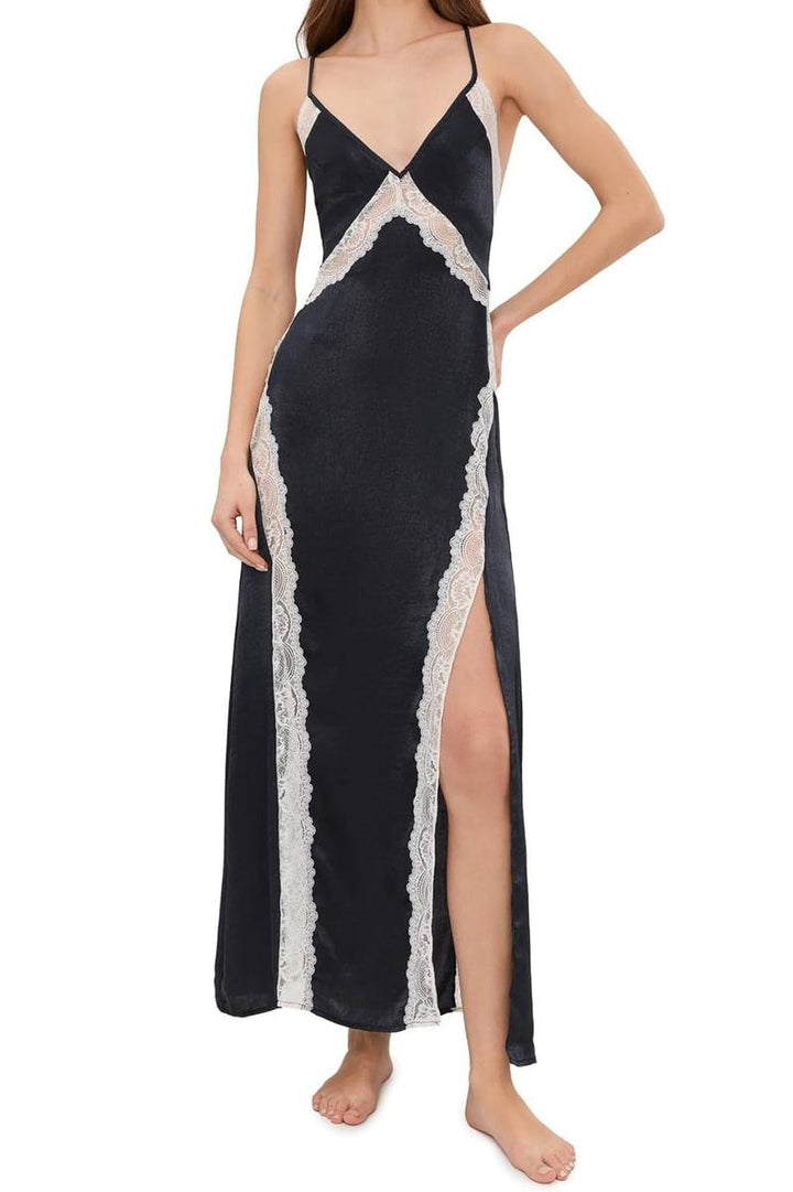 Free People - Some Kind Of Love Maxi Slip in Black Combo