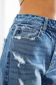 KanCan - Jemma High Rise Slim Wide Leg Jean in Medium