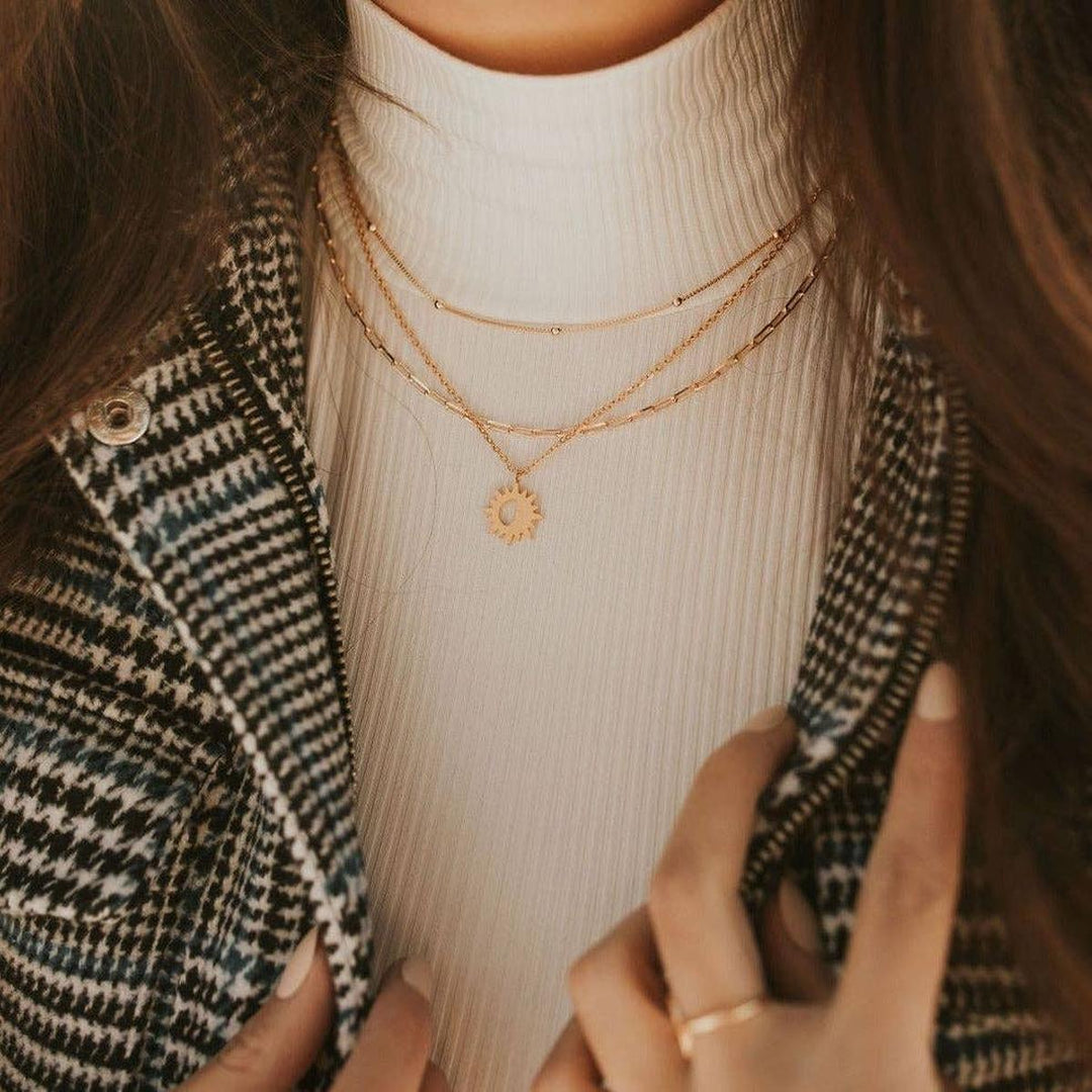 Mauve Jewelry Co. - Annie Gold Filled Satellite Necklace: 18"