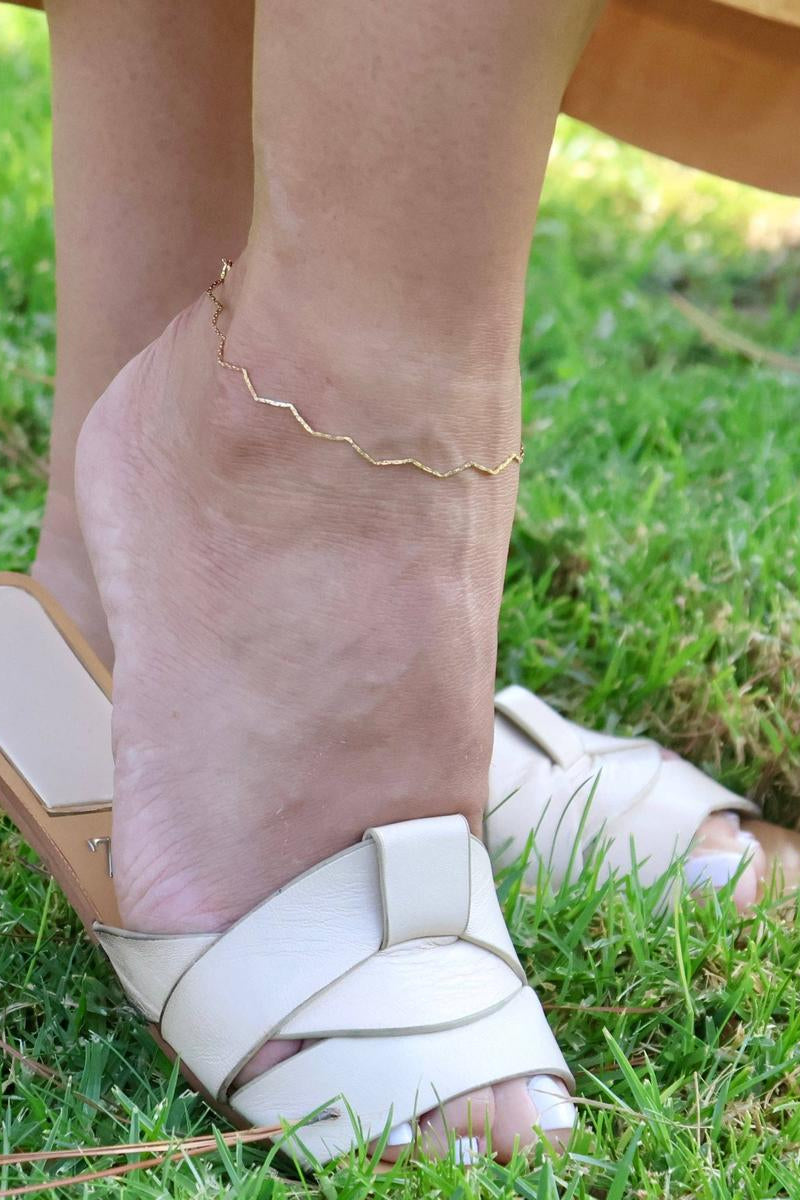 GoldFi - 18k Gold Filled Zig Zag Anklet
