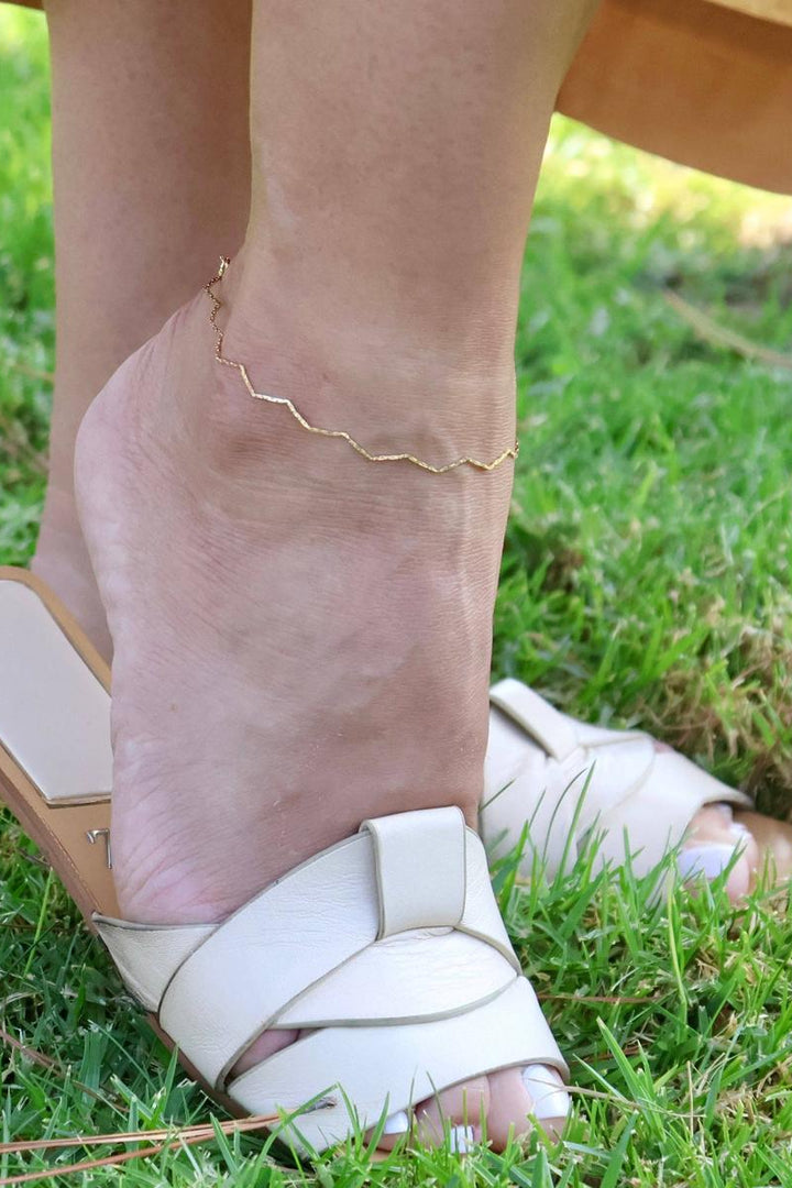 GoldFi - 18k Gold Filled Zig Zag Anklet