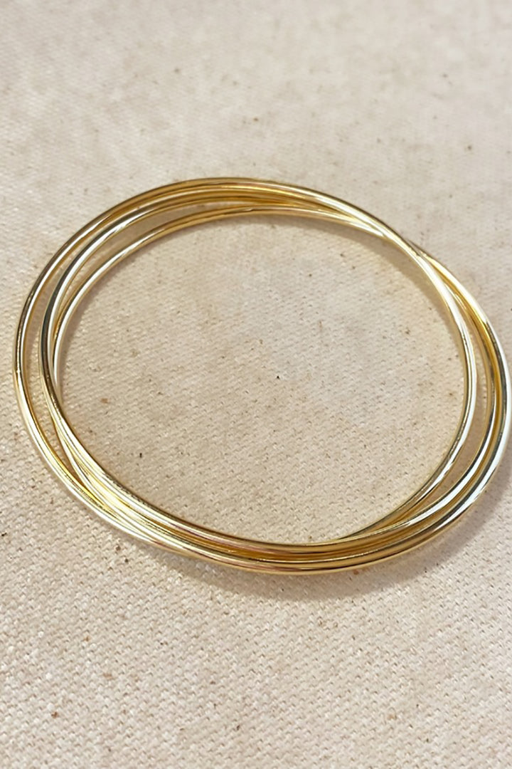 GoldFi - Triple Bangle Bracelet in Gold - 67mm