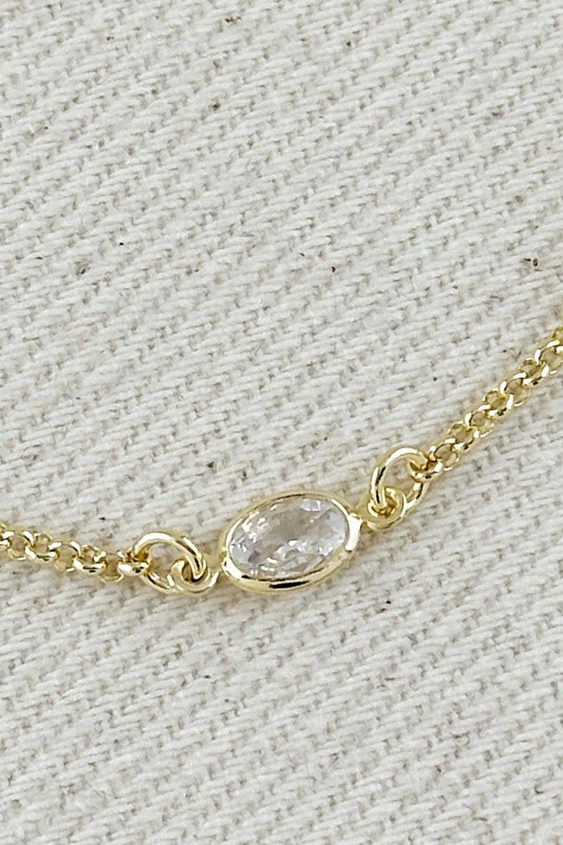 GoldFi - 18k Gold Filled CZ Solitaire Bracelet