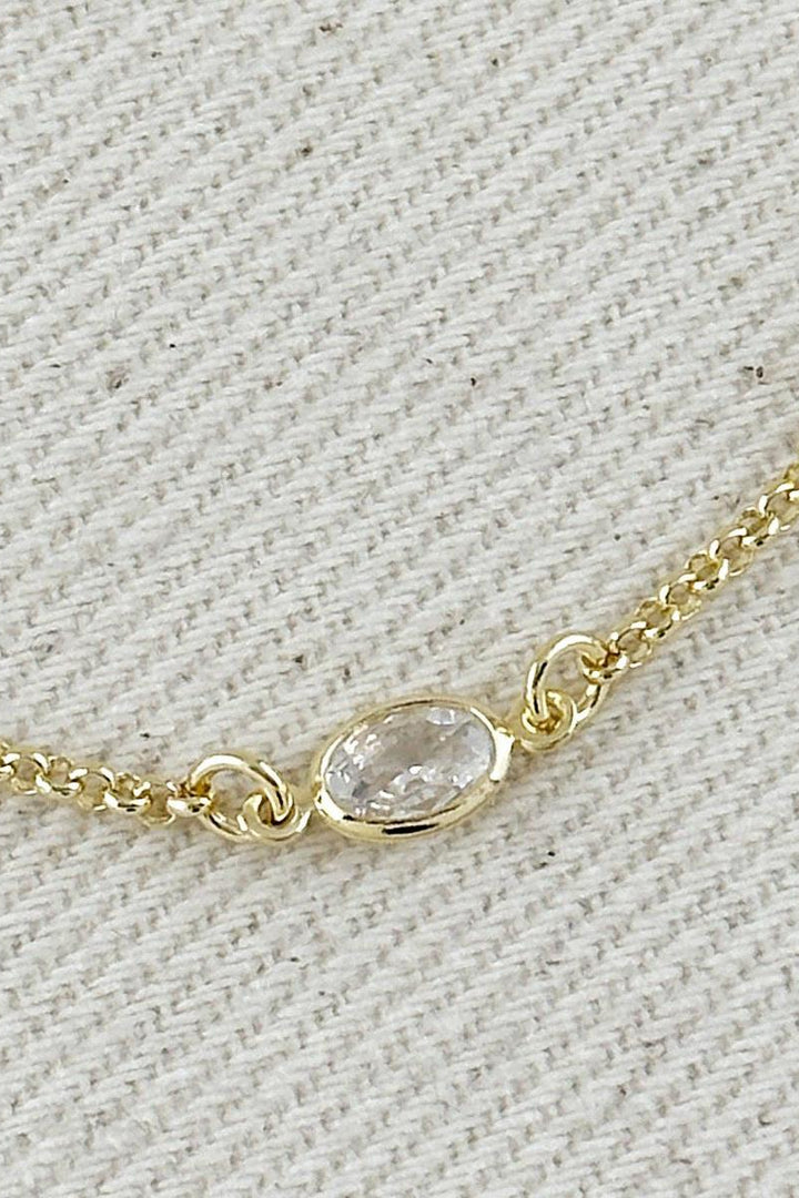 GoldFi - 18k Gold Filled CZ Solitaire Bracelet