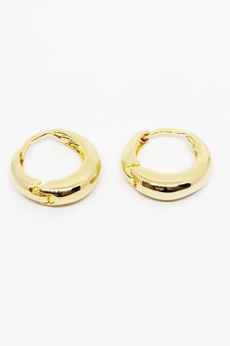 GoldFi - 18k Gold Filled Artisan Style Clicker Hoop Earrings