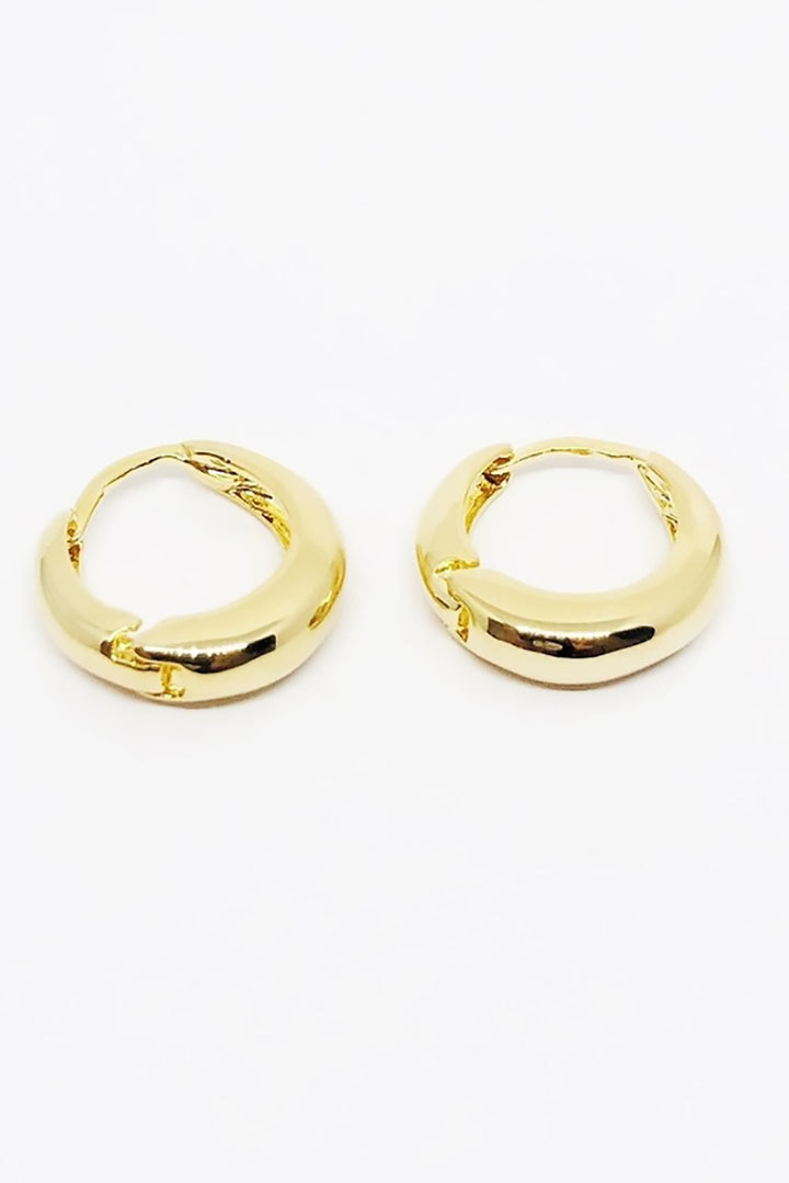 GoldFi - 18k Gold Filled Artisan Style Clicker Hoop Earrings