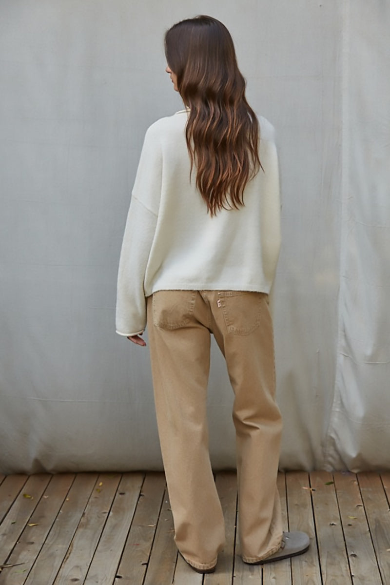 By Together - Knit Sweater Animal Jacquard Long Sleeve Pullover