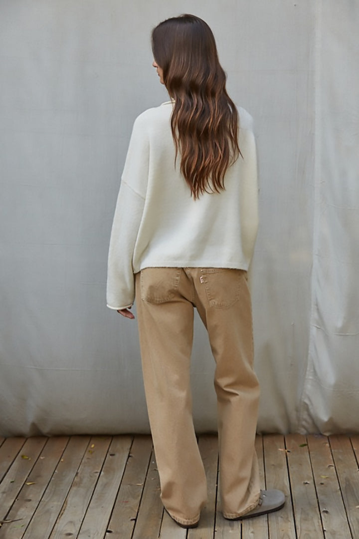 By Together - Knit Sweater Animal Jacquard Long Sleeve Pullover