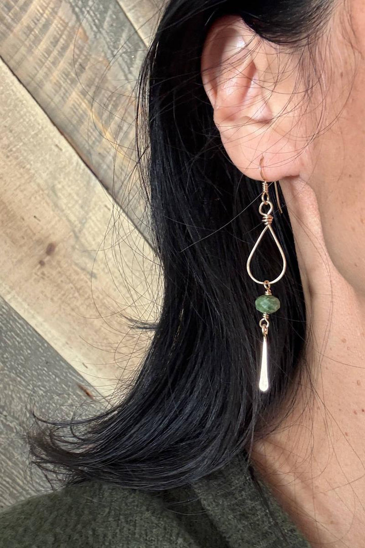 Quinn Sharp - Small Teardrop Gemstone Dangle | Gold Filled | Sterling