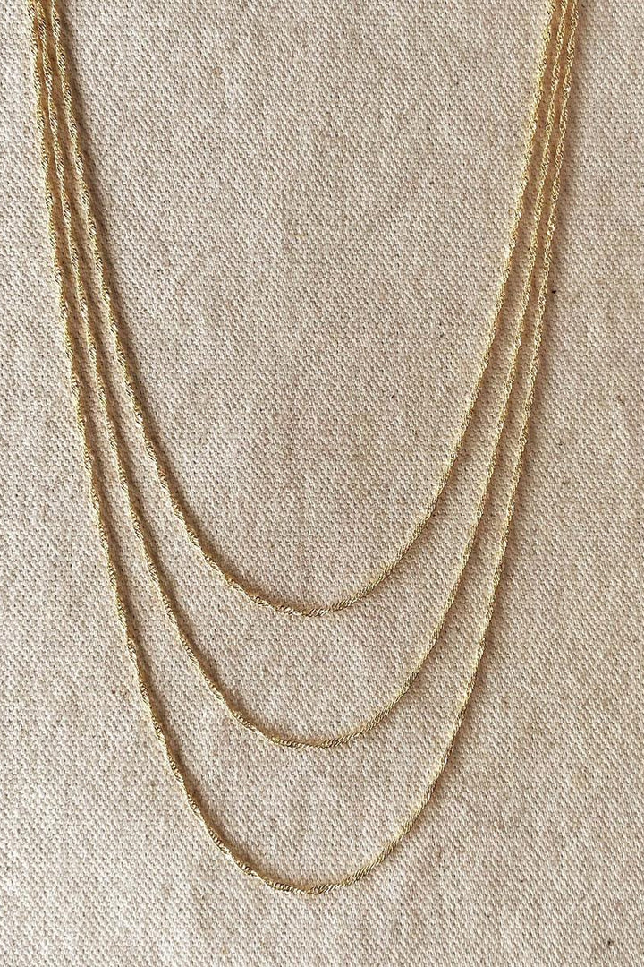 Goldfi - 18k Gold Filled 1.7mm Singapore Chain