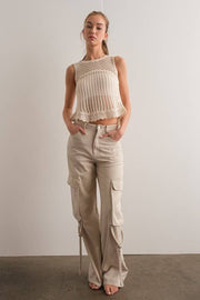 papermoon - Kehlani Low Gauge Knit Top in Natural
