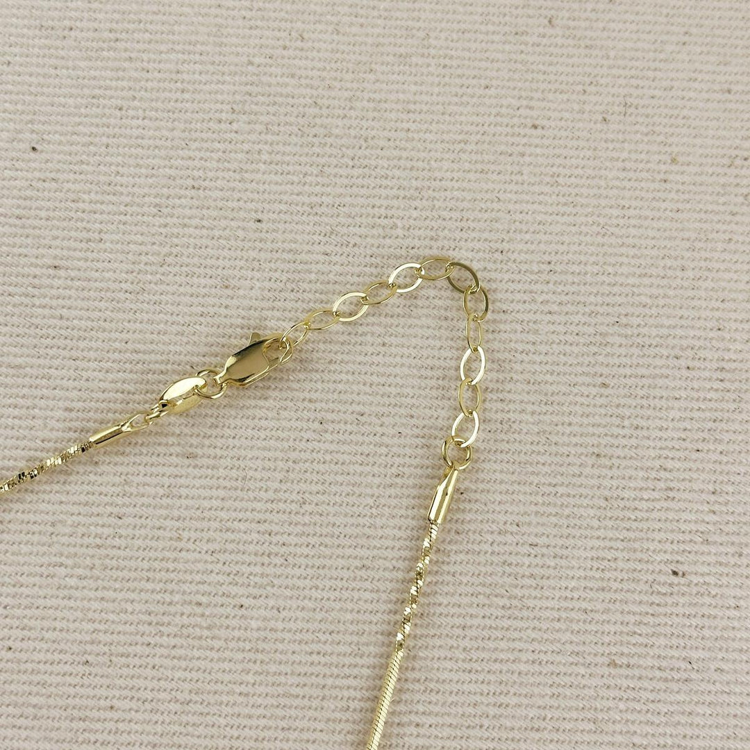 GoldFi - 18k Gold Filled Interspersed Twisted Box Chain 1.0mm Thickne