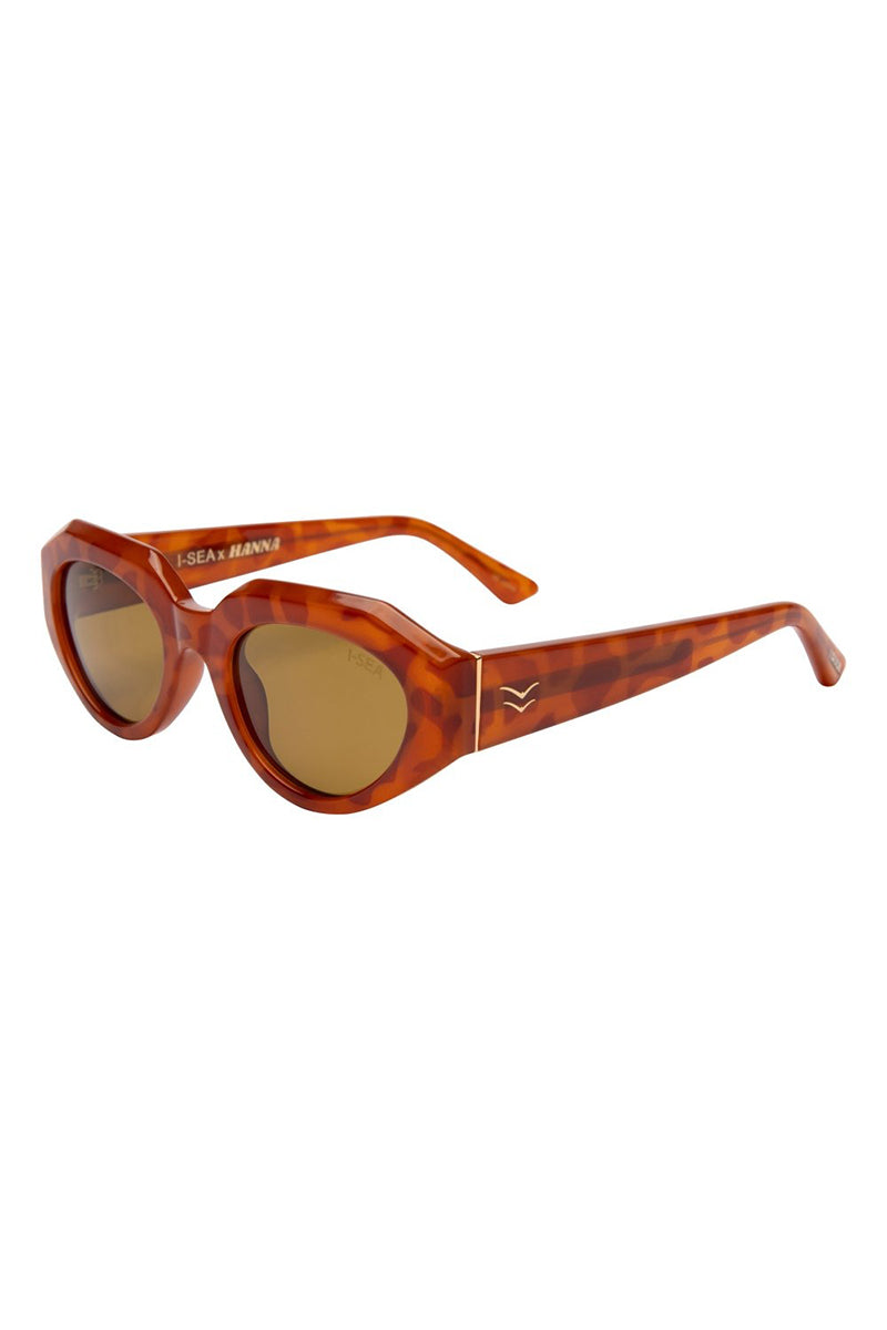 I-SEA - Hanna in Honey Tort with Green Polarized Lenses