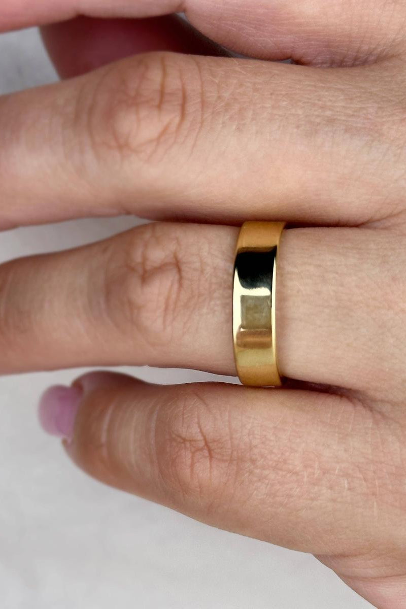GoldFi - 18k Gold Filled Polished Flat Band Ring