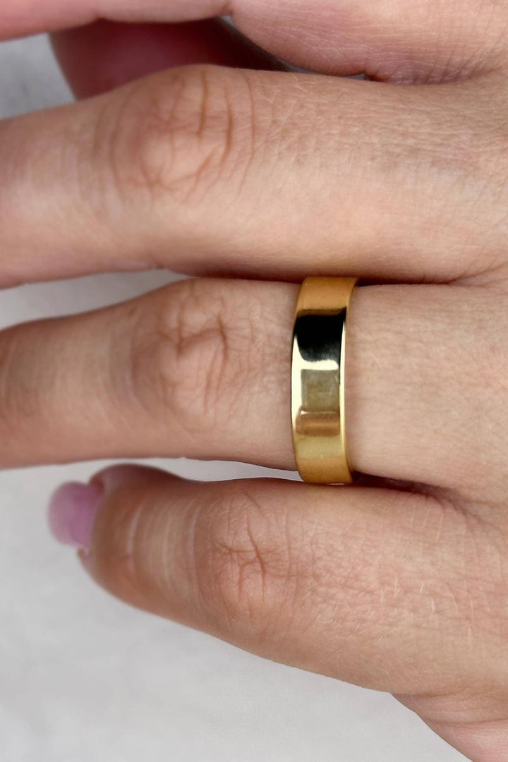 GoldFi - 18k Gold Filled Polished Flat Band Ring
