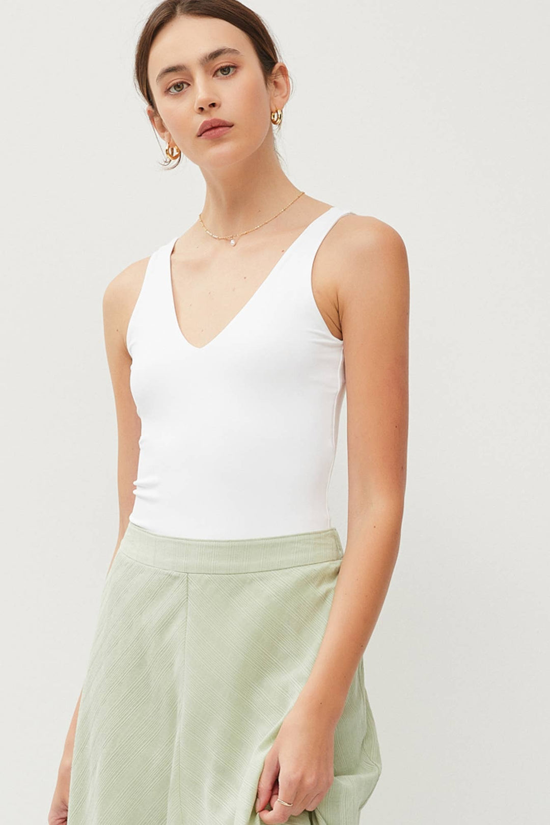 Be Cool - Basic V-Neckline Tank Bocysuit