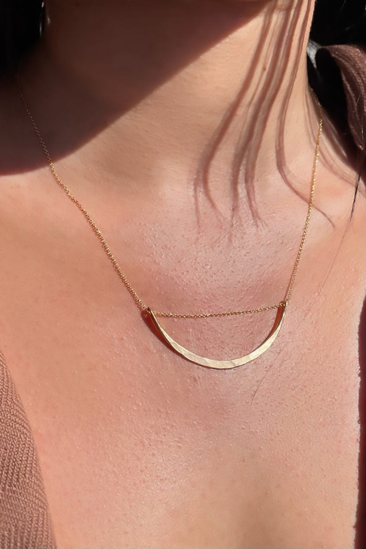 Elysium Jewelry - Sliding Arc Necklace in Gold
