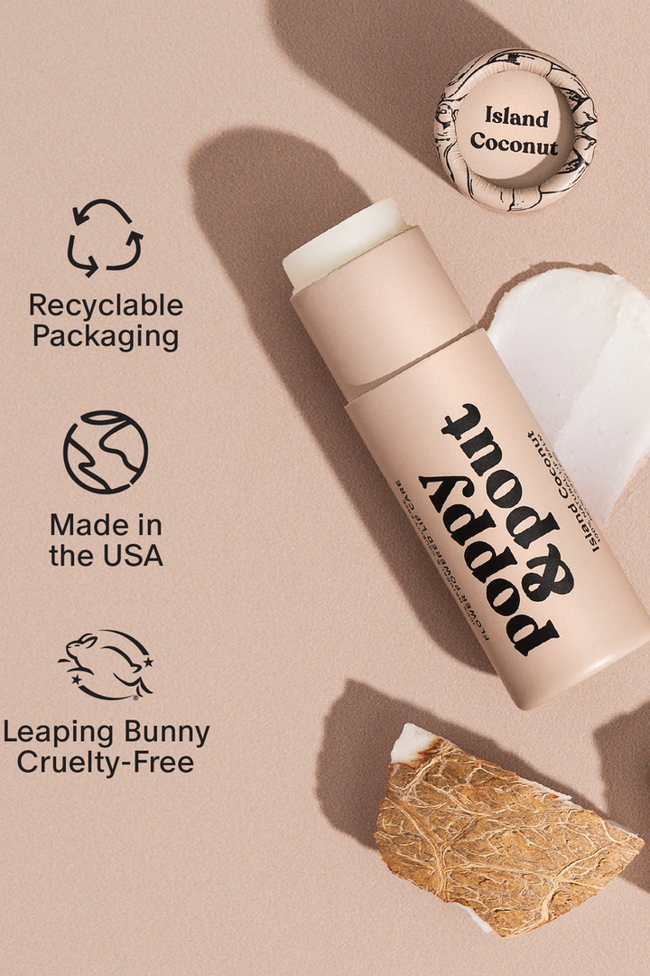 Poppy & Pout - Lip Balm, Island Coconut