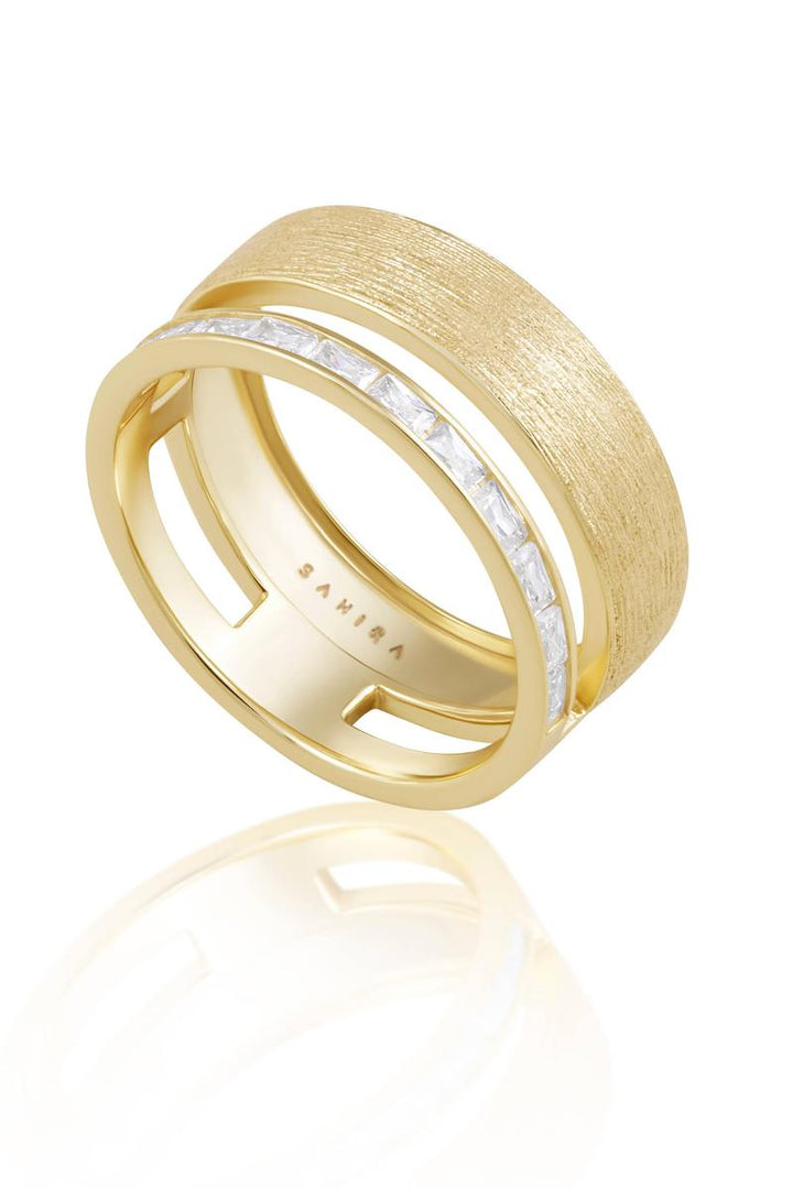 Sahira Jewelry - Carter Ring in 18k Gold Plated Size 6