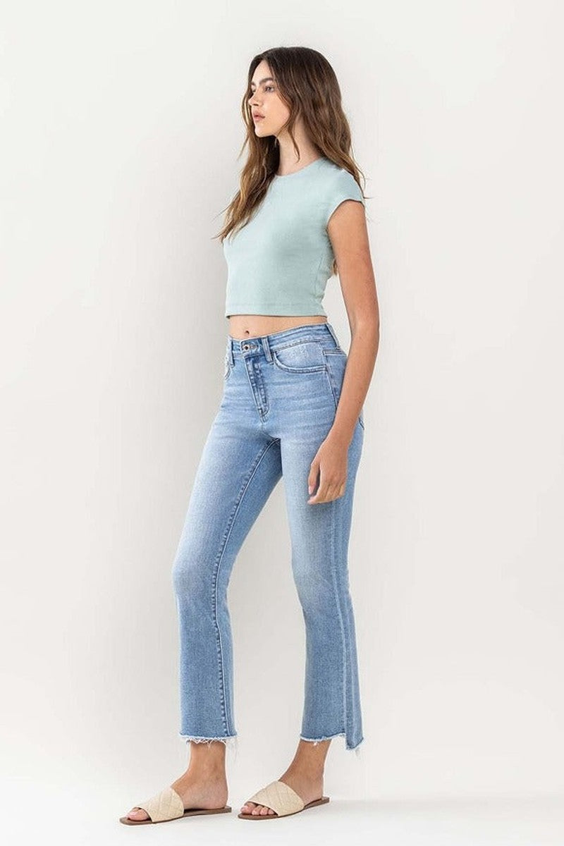 VERVET by Flying Monkey - Striving - High Rise Crop Flare Jeans