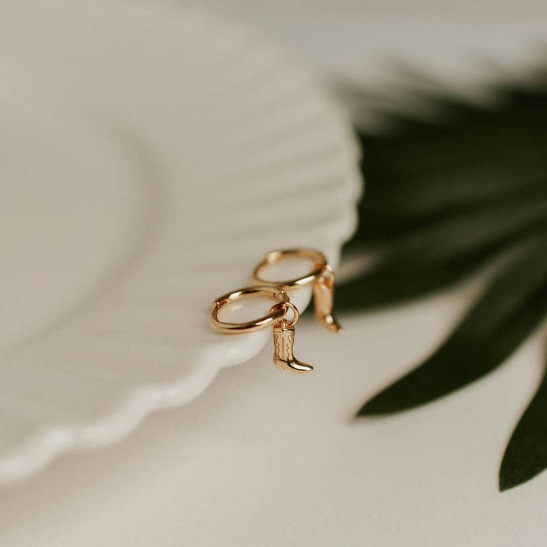 Mauve Jewelry Co. - Dolly Boot Hoops in Gold Vermeil