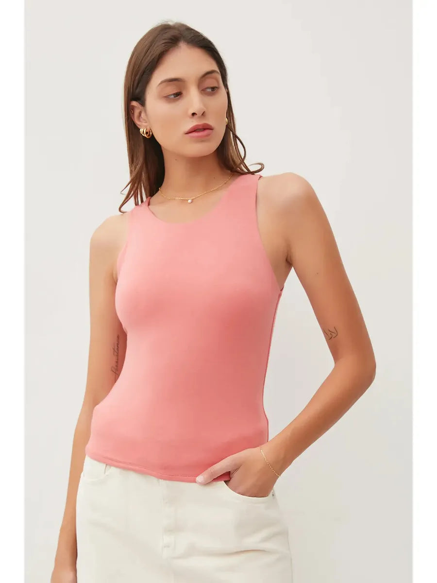 Be Cool - High Round Neck Full Length Basic Tank