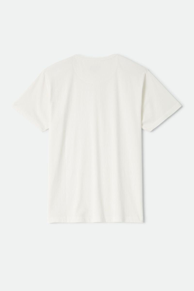 Brixton - Baseline Henley Tee in Off White Vintage Wash