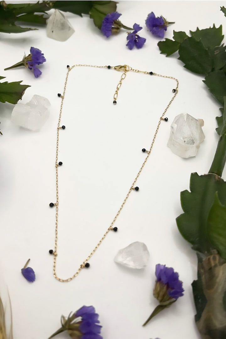 Elysium Jewelry - Stone Bead Choker in Gold