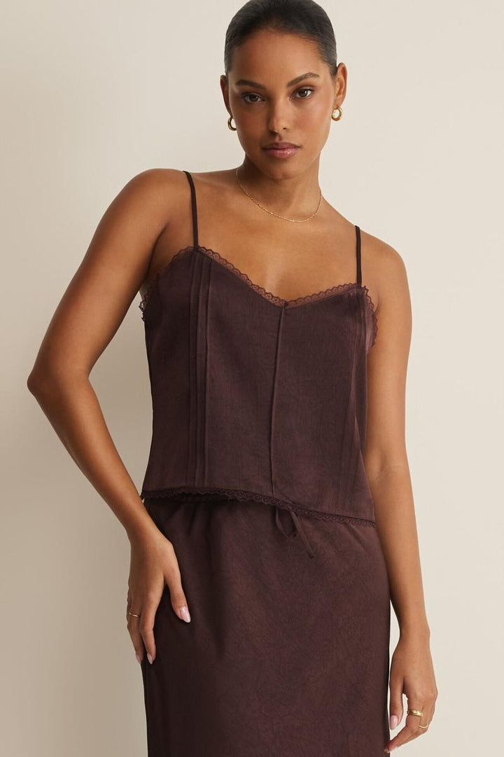 Z Supply - Viva Tank in Chocolate Cherry