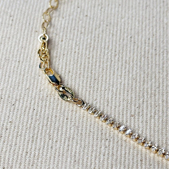GoldFi - 18k Gold Filled Marquise Tennis Necklace
