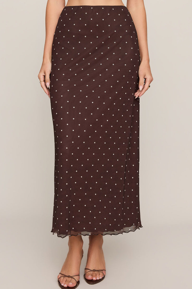 Z Supply - Eda Polka Dot Mesh Midi Skirt