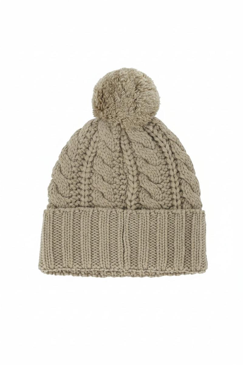 Oakley- Harper Beanie Pom in Pebble