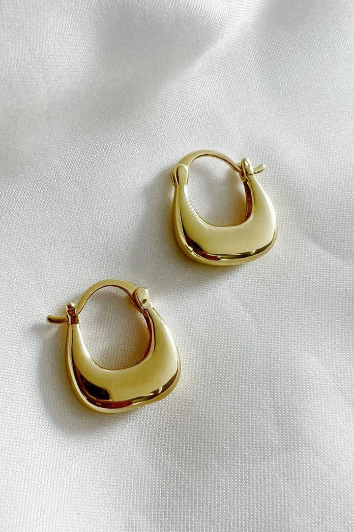 True by Kristy Jewelry - Shaina Hoops Earrings Gold Filled