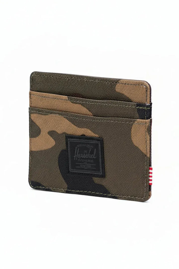 Herschel - Charlie Cardholder Wallet in Woodland Camo Black Label