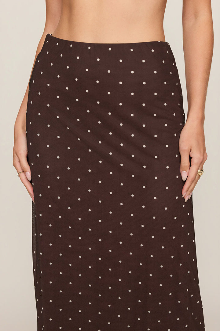 Z Supply - Eda Polka Dot Mesh Midi Skirt