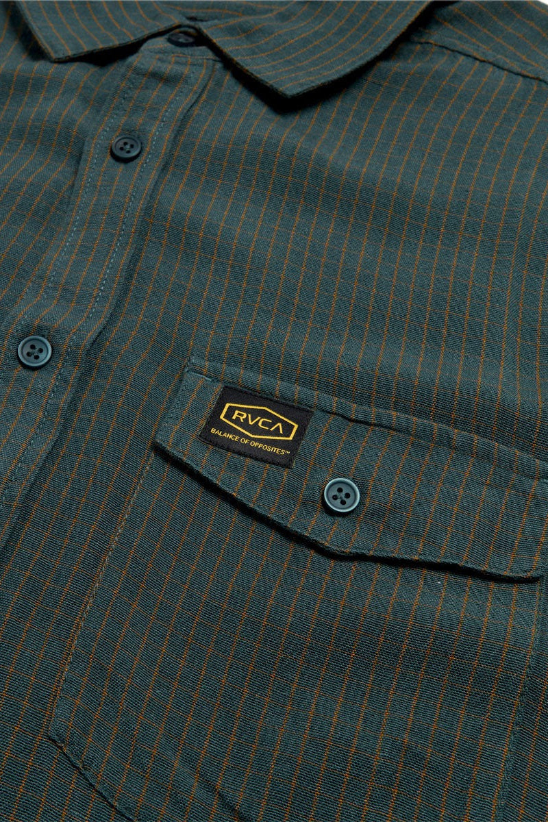 RVCA - Dayshift Plaid Short Sleeve in Duck Blue